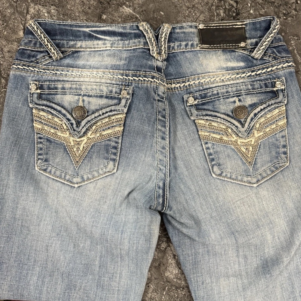 Vigoss The New York Capri Womens Embellished Embroidered Back Flap Pocket Sz 5 - Picture 3 of 16